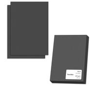 50 Hojas, 120g - Papel Negro Dibujo A4, Cartulina Negra Folios