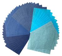50 hojas A4 de fibra natural, hojas de papel de morera, papel de morera, papel washi, diseño de manualidades, origami, proveedores de tarjetas, manualidades (tono azul, A4)
