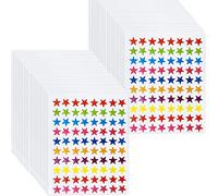 50 hojas de 4000 piezas de pegatinas de estrella, 10 mm y 10 colores de papel de aluminio de estrellas doradas, tabla de recompensas, manualidades