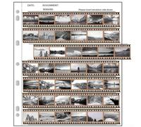 50 hojas de archivo negativo, almacenamiento de película negativa de 35 mm para páginas sin ácidos, 3 anillos para carpetas de anillos (135, un paquete de 50)