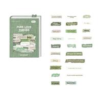 50 hojas de calcomanías de collage de papel en inglés para diarios de arte y regalos, decoración de diario, collages de letras en inglés