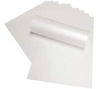 50 hojas de cartulina nacarada brillante A4 de doble cara, color blanco escarcha, 290 g/m²