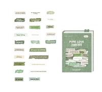 50 hojas de collage de papel inglés pegatinas para diario de arte y envoltura de regalo, decoración de diario, papel decorativo con letras inglesas