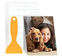 50 hojas de laminación autosellantes, láminas laminadas transparentes impermeables de 6 pulgadas, hojas laminadas de PVC sin máquina, papel adhesivo sin calor con raspador pequeño, película laminadora