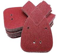 50 hojas de lija de grano 40 para lijadoras de ratón Black and Decker, 4 agujeros de gancho y bucle, con 2 puntas de repuesto adicionales, papel de lija de detalles, almohadillas de lijado