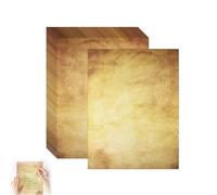 50 hojas de papel de carta antiguo, papel de certificado, color beige antiguo, DIN A4, imprimible por ambos lados, 100 g, papel vintage marrón, papel para manualidades, para certificados