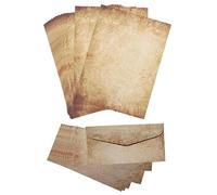 50 hojas de papel de carta vintage claro en formato DIN A4, impresas por ambos lados con 25 sobres en papel de estraza de 100 g - Old Paper