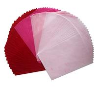 50 hojas de papel de morera de colores lisos, diseño de origami, hechas a mano, papel de seda japonés, para manualidades, decoupage, para hacer tarjetas (rosa)