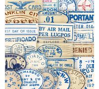 50 Hojas de Stickers de Billetes de Viaje Estilo Vintage para , Cuenta Manual, de Teléfono, Portátil, Decoración de Tazas