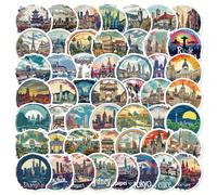 50 Hojas de Stickers de para Journal, Álbum de Recortes, de Teléfono, Laptop, Taza, Stickers Decorativos