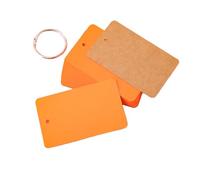 50 hojas de tarjetas de notas sin rayas con anillos de carpeta, tarjetas de estudio sin forro, tarjetas de vocabulario, palabras de 8.9 x 5.1 cm para registros de reuniones de estudio