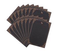50 Hojas Papel de Carta Retro Borde de Encaje y Conejo Negro | Papel para Invitación, Escritura Creativa y Mensajes Únicos, Estilo Chic, Uso Múltiple