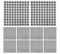 50 Hojas Pegatinas Numéricas Redondas Impermeables 1-100 Negras | Adhesivas y Desmontables, sin Residuos, Hojas, 10mm, para Clasificar y Sellar Sobres