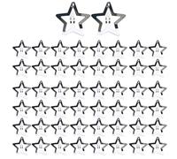 50 horquillas de metal para el pelo con estrella hueca, color plateado dulce, accesorios para mujeres y niñas, pinzas de pelo de estrella hueca de metal para mujeres, niñas, niños pequeños, color