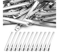 50 horquillas para el pelo con pico de pato para mujer, 7,6 cm de largo, de metal de cocodrilo, pinzas para el pelo para peinar, teñir, hacer lazos y peluqueros, grandes y sencillos