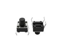 50 interruptores de botón táctiles de 6 x 6 mm for panel PCB, momentáneos, DIP de 4 pines, con reinicio automático, 6 x 6 x 4,3/5/6/7/8/9/10/11/12/13 mm.(6x6x7mm)