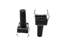 50 interruptores de botón táctiles de 6 x 6 mm for panel PCB, momentáneos, DIP de 4 pines, con reinicio automático, 6 x 6 x 4,3/5/6/7/8/9/10/11/12/13 mm.(6x6x13mm)