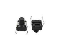 50 interruptores de botón táctiles de 6 x 6 mm for panel PCB, momentáneos, DIP de 4 pines, con reinicio automático, 6 x 6 x 4,3/5/6/7/8/9/10/11/12/13 mm.(6x6x8mm)