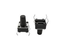 50 interruptores de botón táctiles de 6 x 6 mm for panel PCB, momentáneos, DIP de 4 pines, con reinicio automático, 6 x 6 x 4,3/5/6/7/8/9/10/11/12/13 mm.(6x6x9mm)