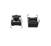 50 interruptores de botón táctiles de 6 x 6 mm for panel PCB, momentáneos, DIP de 4 pines, con reinicio automático, 6 x 6 x 4,3/5/6/7/8/9/10/11/12/13 mm.(6x6x5mm)