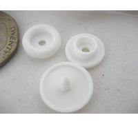 50 juegos de broches de presión T5 de 1,2 cm de resina de plástico blanco