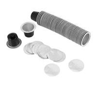 50 juegos de cápsulas de café rellenables, desechables, para café, color negro