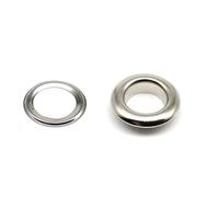 50 juegos de ojales metálicos de 3-12 mm con arandela, anillo de ojal, remache de orificio de aire for bolsos de cuero, zapatos, cinturones, gorras, ropa, 4 colores(Silver,Inner diameter 3mm)