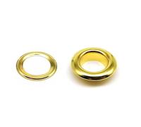 50 juegos de ojales metálicos de 3-12 mm con arandela, anillo de ojal, remache de orificio de aire for bolsos de cuero, zapatos, cinturones, gorras, ropa, 4 colores(Antique brass,Inner diameter 5mm)