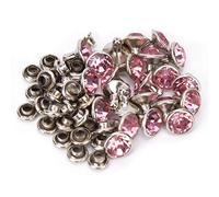 50 Juegos de Remaches de Diamantes de Imitación de 8 MM de Cristal, Bolsa de Tachuelas de Diamantes, Decoración de Ropa para Manualidades en Cuero, Fabricación de Bricolaje(#2)