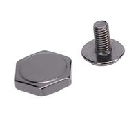 50 juegos de remaches y pernos hexagonales de 10 mm, kit de tornillos de remache de unión de metal de 10 mm Remache hexagonal Tornillo redondo ranurado para artesanía de cuero (Gris)