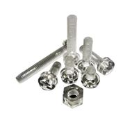50 juegos de tornillos de cabeza redonda de nailon, acrílico, transparente, M3-M6, con tuerca(M4x8mm)