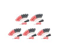 50 Juegos de Vaina RetráCtil 4Mm Conectores de Enchufe Tipo Banana Soldadura de Alambre Apilable MultíMetro Cables de Prueba Extremos Adaptador de