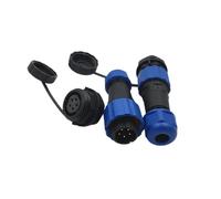 50 juegos SP16 2 3 4 5 6 7 8 9 pines conector de aviación recto impermeable 16MM IP68 cable industrial enchufe macho y hembra(9PIN)