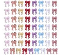 50 lazos 3D para uñas, decoraciones artísticas, lazos 3D, accesorios coloridos para diseños artísticos, manualidades, accesorios coloridos para lazo