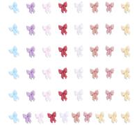 50 lazos 3D para uñas, decoraciones artísticas, lazos 3D, accesorios coloridos para diseños artísticos, manualidades, accesorios coloridos para lazo