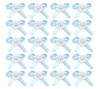 50 lazos de perlas hechos a mano for manualidades, materiales de costura, adornos for prendas y decoración del cabello.(Blue)