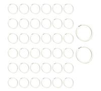 50 llaveros de metal de 32 mm de diámetro, organizadores diarios, perfectos para organizar llaves y accesorios, anillos de metal