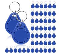 50 llaveros de proximidad RFID de 125 Khz, etiqueta de llavero azul T5577 regrabables, etiquetas de token NFC utilizadas para copiar/clonar tarjetas