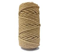50 m × 6 mm de cordel de yute, cordón, cuerda de cáñamo, hecha de fibras naturales, su propiedad resistente al desgarro lo hace ideal para decoración de jardín y embalaje decorativo