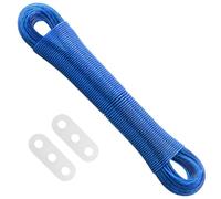 50 m Cuerda Tendedero Exterior, Cuerda para Tender Ro con 2 Hebillas, Cuerda de lavandería Flexible para Interior y Exterior (Azul)