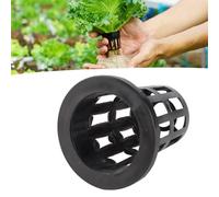 50 Macetas Hidropónicas sin Suelo, Cestas de Malla Versátiles para Cultivo de Plantas, Color Blanco, 1,7x1,2x1,8 Pulgadas (Black)