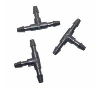 50 mangueras de jardín de 3/5 mm con púas iguales para manguera de diámetro interior de 3 mm, conexión de plástico para riego de jardín, junta en T