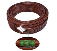 50 metros x Tubería Riego por Goteo Marrón | Goteros Integrados 4L/h cada 33cm | Sistema de Riego para Jardín y Huerto | Manguera Paisajística