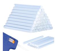 50 mini barras de pegamento caliente - Mini barras de pegamento, 10 cm de largo x 0,7 cm de diámetro, transparentes pequeñas para tela, madera, papel, metal, plástico, compatibles con la mayoría de