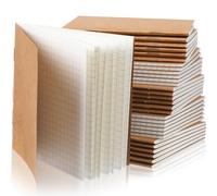50 Mini Cuadernos de Bolsillo Libretas de Kraft Bloc de Notas Pequeño Diario para Escribir Adulto Niño Maestro Escuela Oficina, 10,4 x 10,6 cm (Marrón, Página de Cuadrícula)