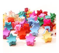 50 mini pinzas para el cabello, multicolores, fuerte sujeción, pequeñas pinzas para el cabello en forma de estrella, accesorios para el cabello para niñas y mujeres.