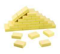 50 mini pulidores para uñas de grano 180/100 para cuidado de uñas (amarillo)