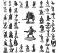 50 miniaturas únicas de fantasía RPG de mesa para Dungeons and Dragons, juegos de rol Pathfinder. A granel sin pintar, ideal para D&D