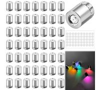 50 miniluces LED para casa de muñecas, miniluces LED para manualidades, miniluces LED, mini luces de colores, batería de plástico plateado, miniluces eléctricas para juguetes, bloques de construcción,