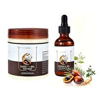 50 ml de Aceite Esencial+ 300 g de Mascarilla Capilar de Aceite de Batana, Apto para todo tipo de cabello, set de cuidado capilar unisex, Previene el encrespamiento y la sequedad ES 1035+1038